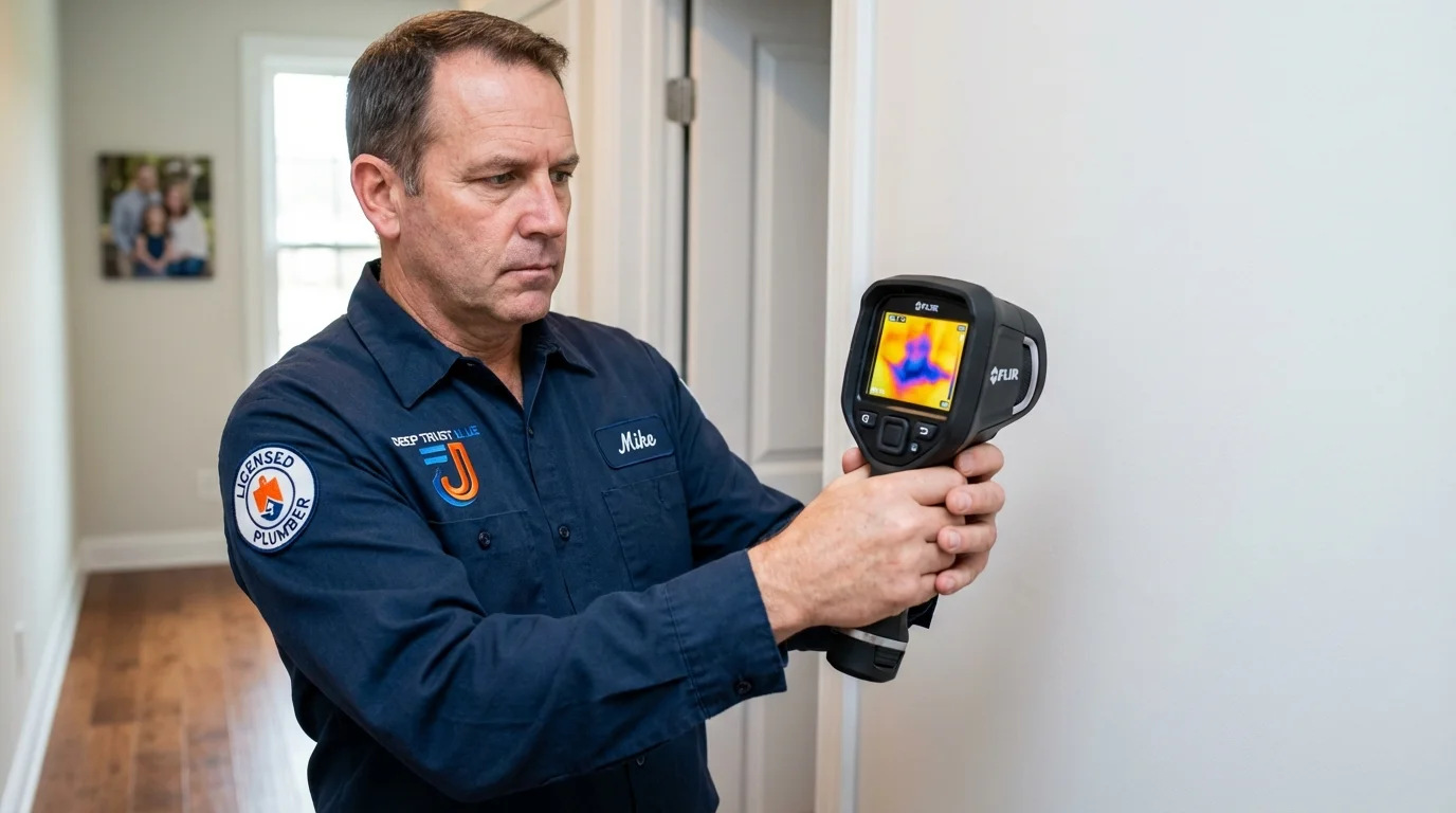 Thermal imaging leak detection by Johns Plumbing LLC in Stoneboro